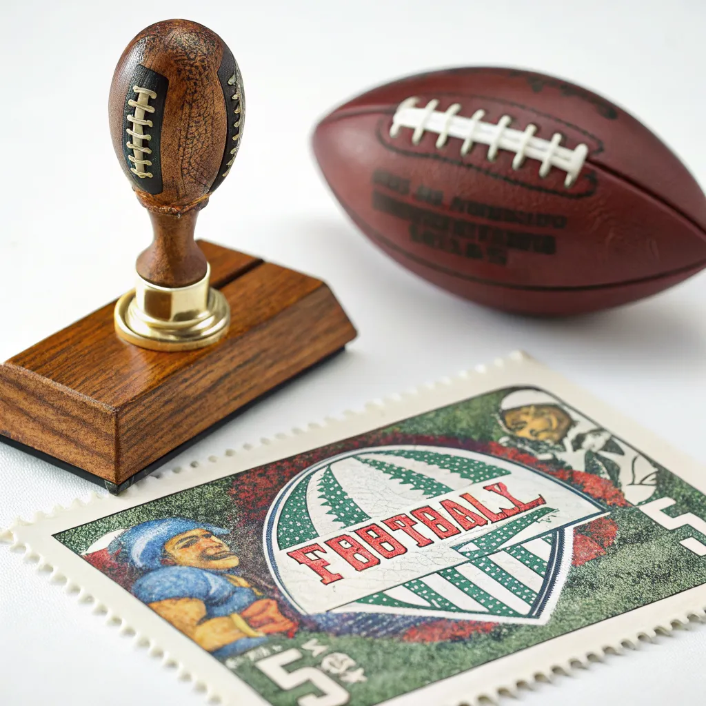 Vintage Football Stamp